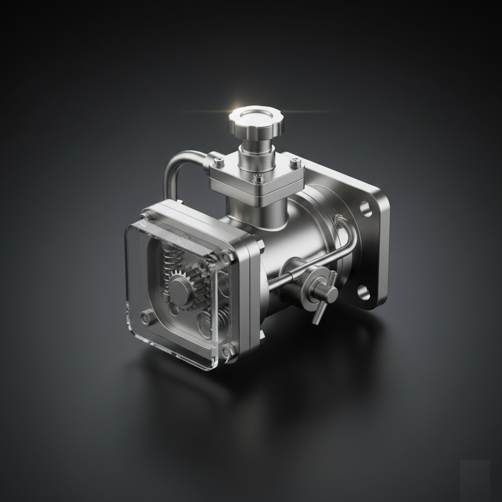 3D-Visualisierung einer Ventilbaugruppe in SolidWorks